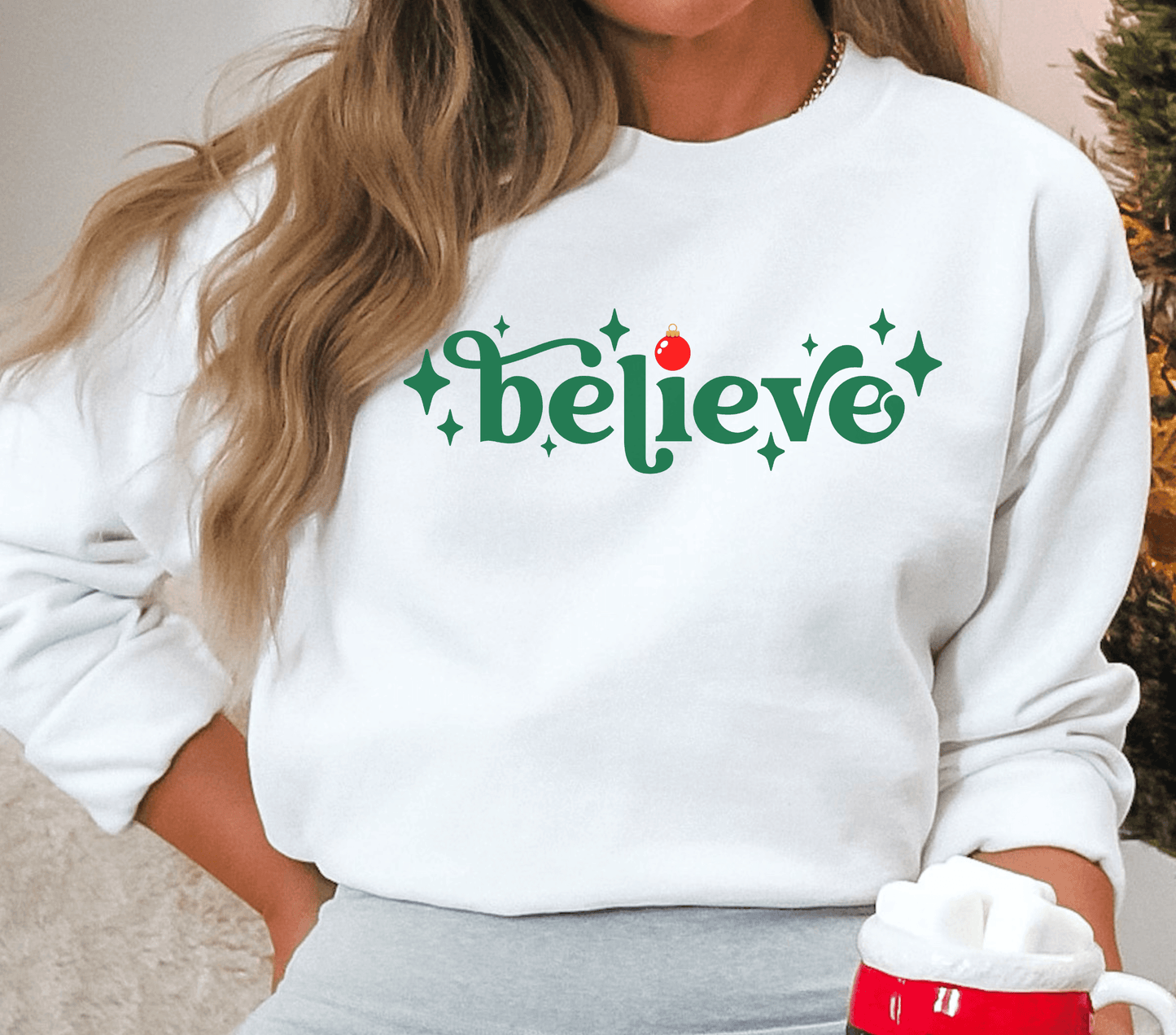 Believe Christmas Crewneck - BentleyBlueCo