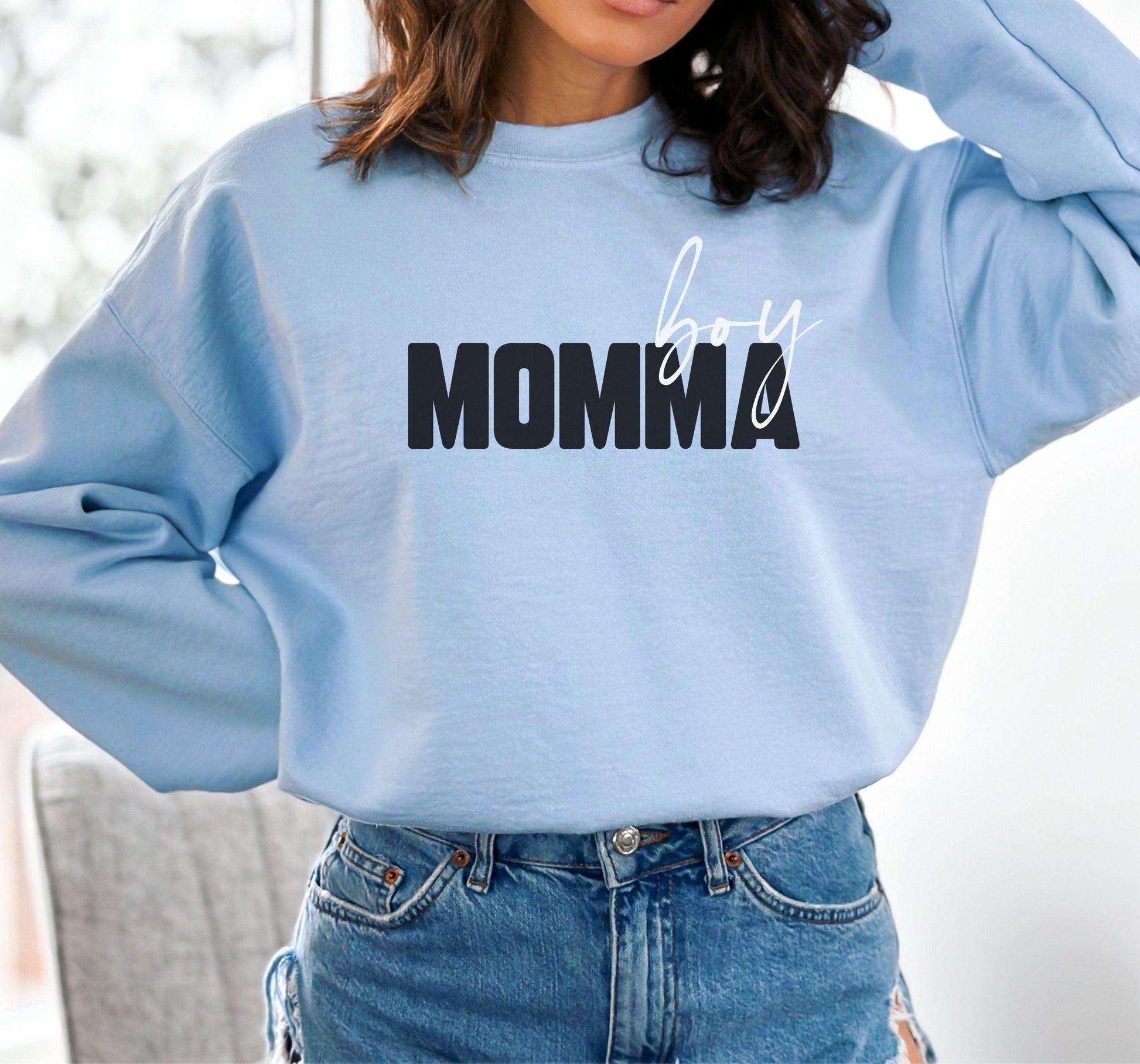 Boy Momma Sweatshirt - BentleyBlueCo