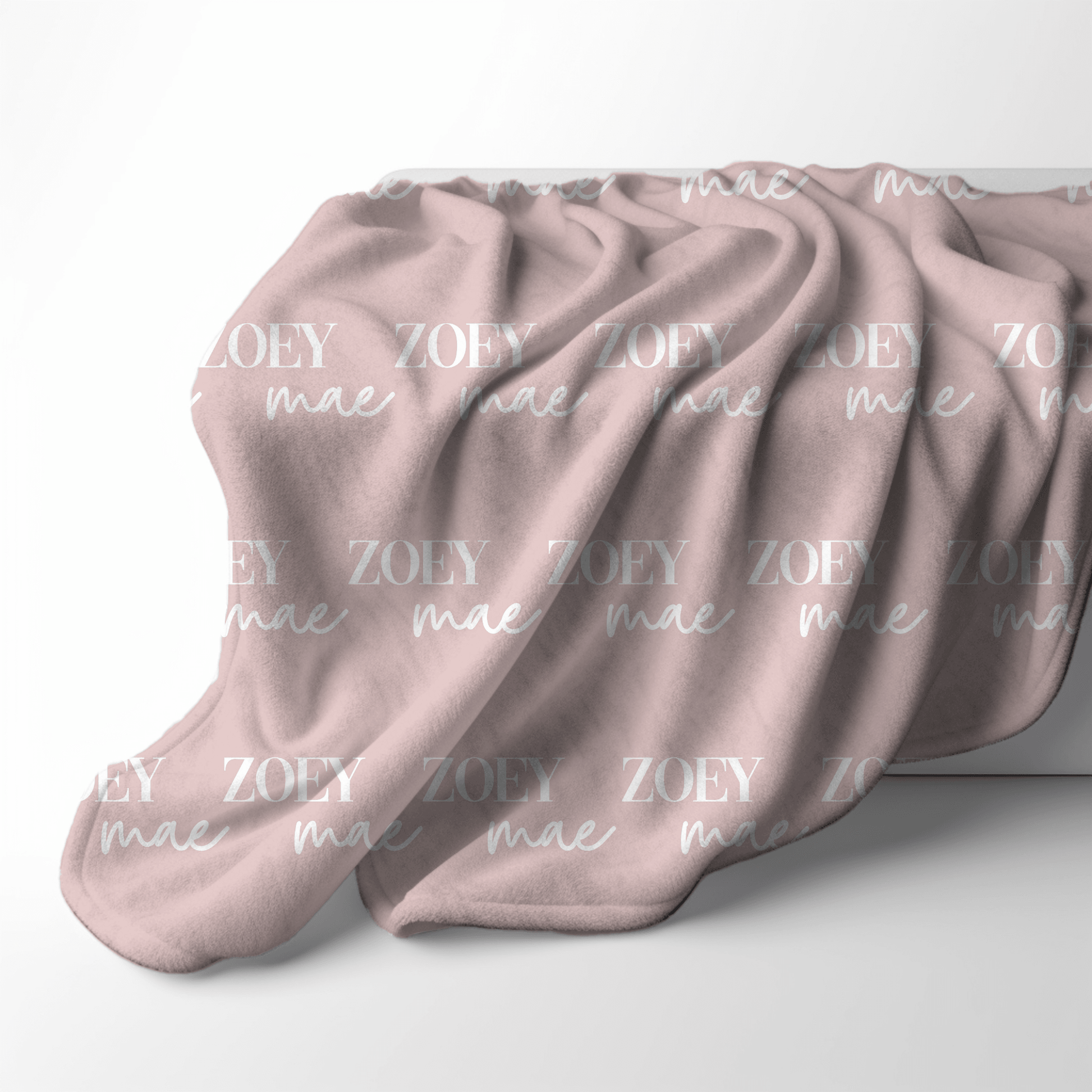 Custom Name Baby Blanket - Dusty Mauve - BentleyBlueCo
