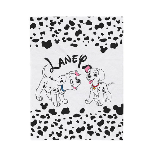 Custom Name Blanket - Dalmatian Puppies - BentleyBlueCo