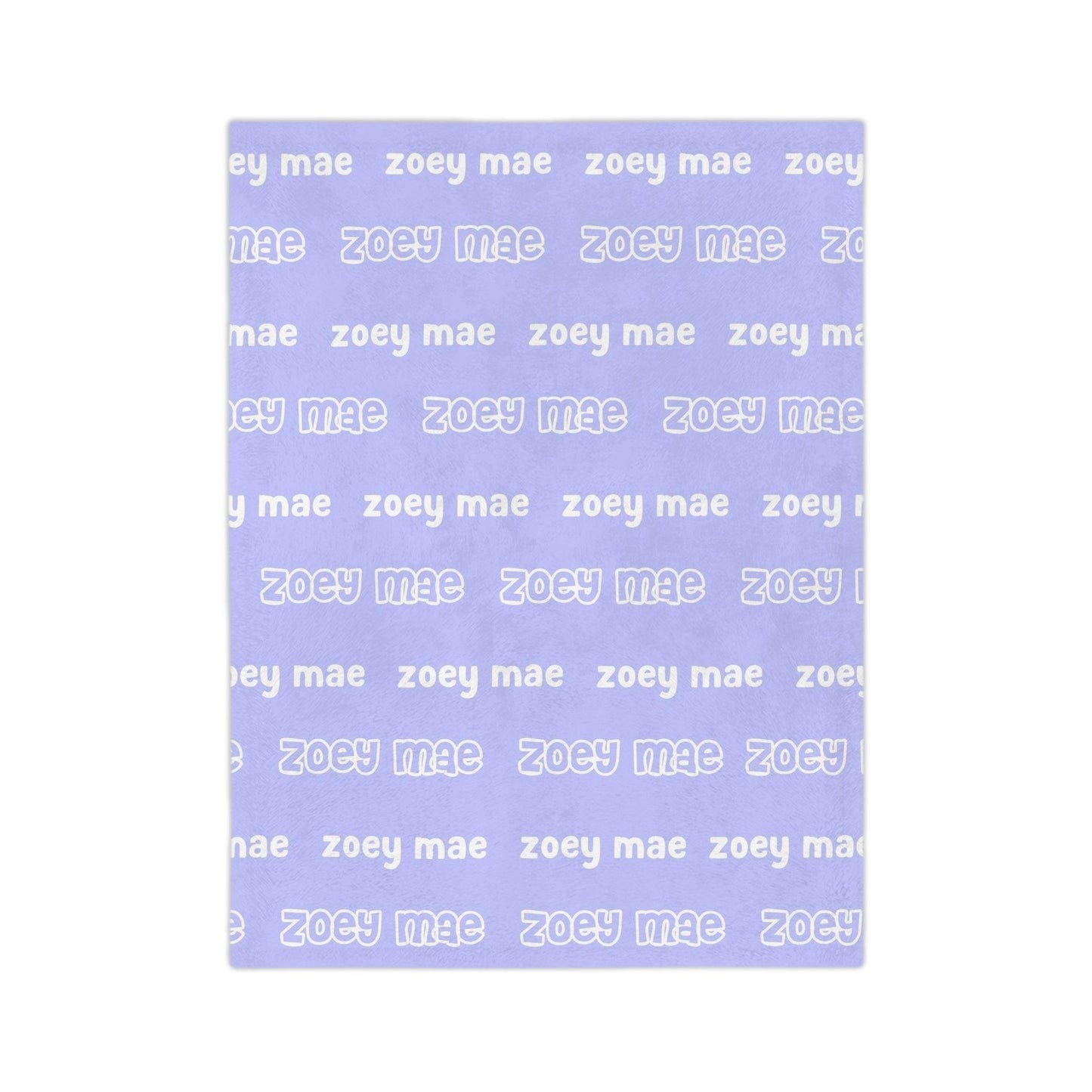 Custom Name Blanket - Purple Preppy - BentleyBlueCo