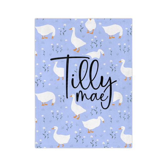 Custom Name Blanket - Tilly Goose - BentleyBlueCo