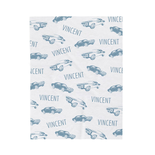 Custom Name Blanket - Vintage Cars - BentleyBlueCo