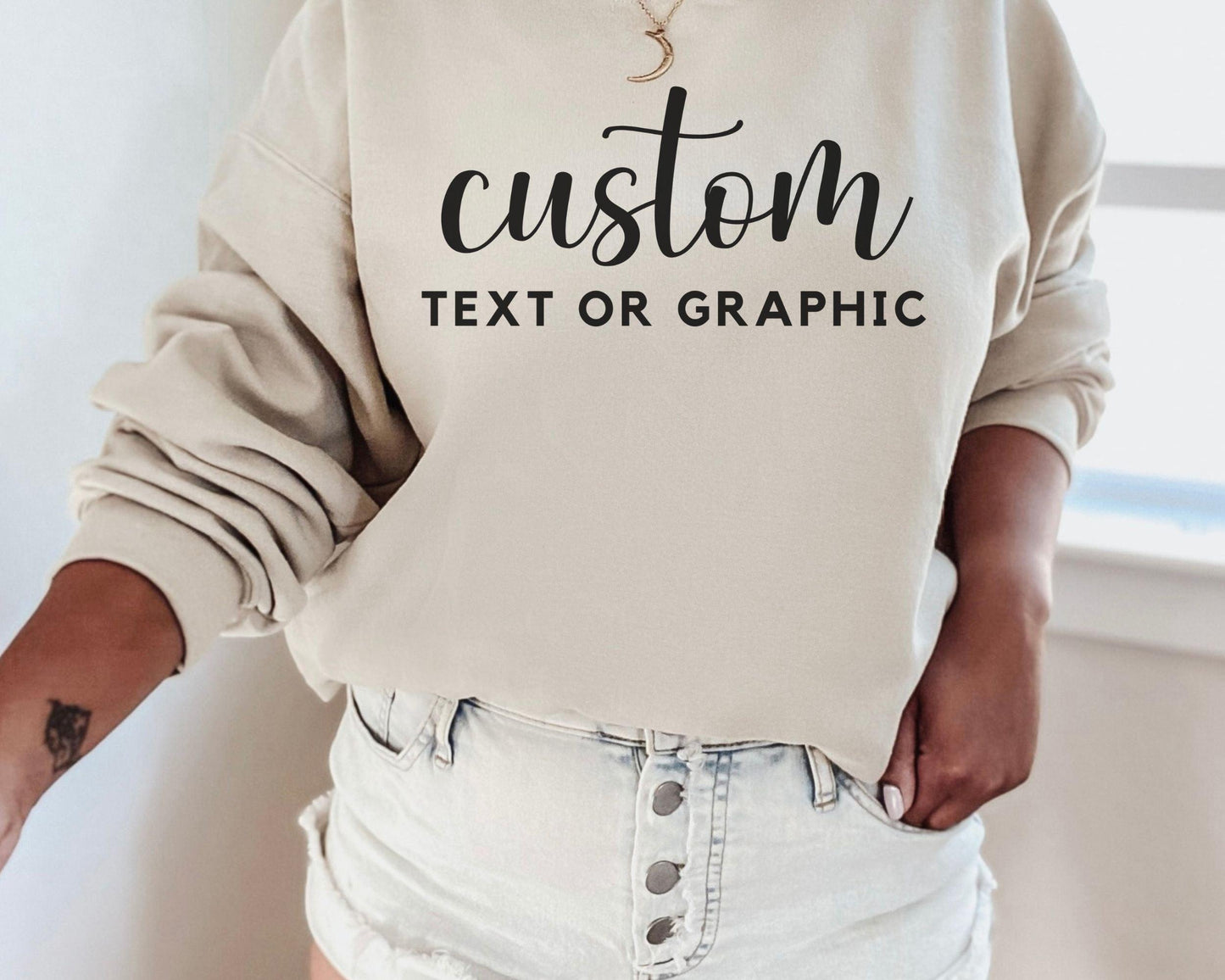 Custom Text Crewneck - BentleyBlueCo