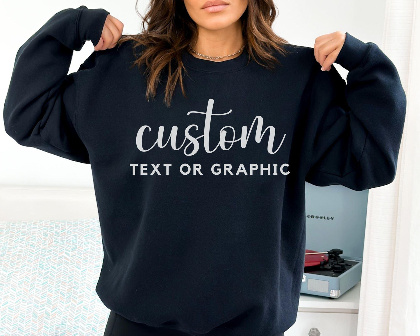 Custom Text Crewneck - BentleyBlueCo