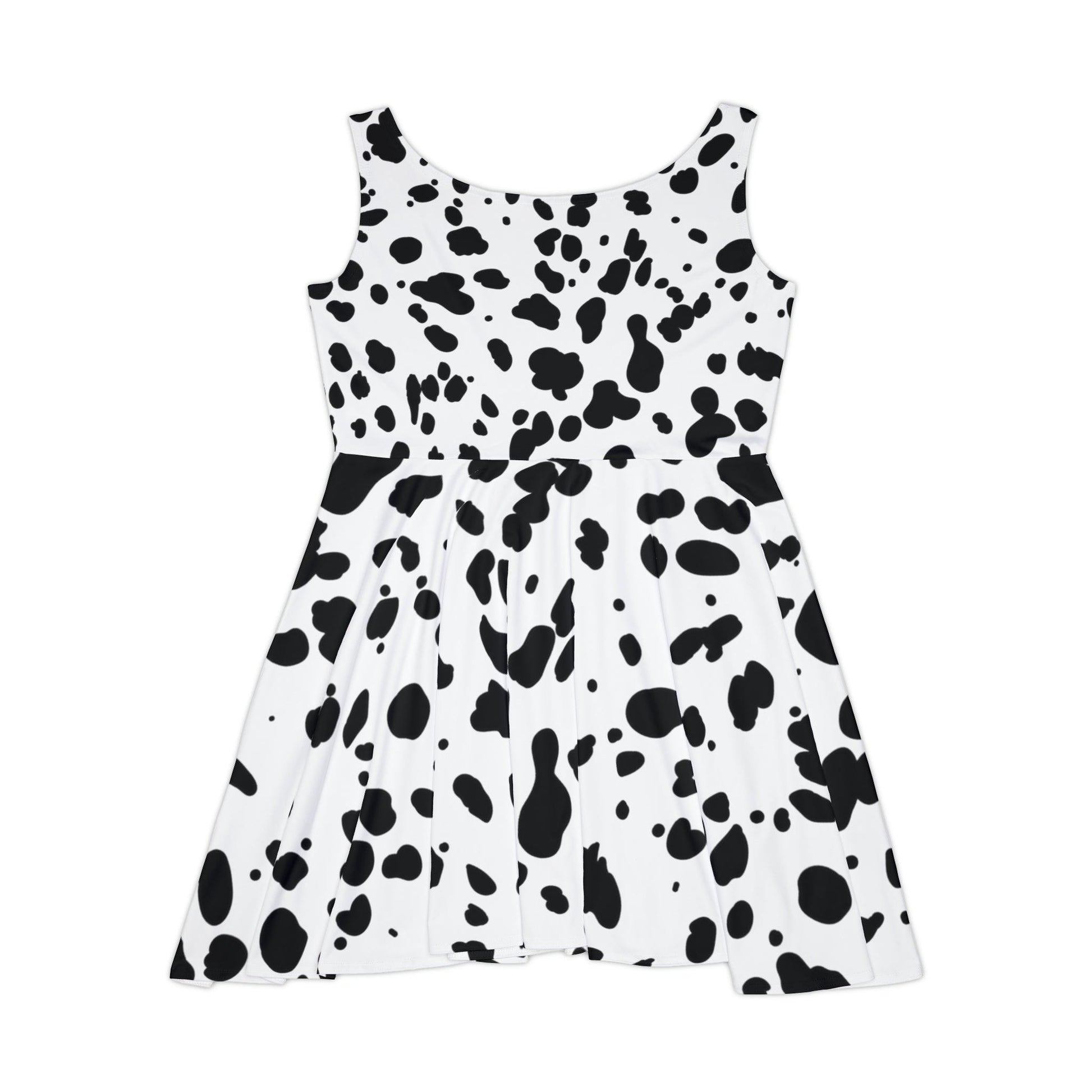 Dalmatian Print Women's Skater Dress - BentleyBlueCo