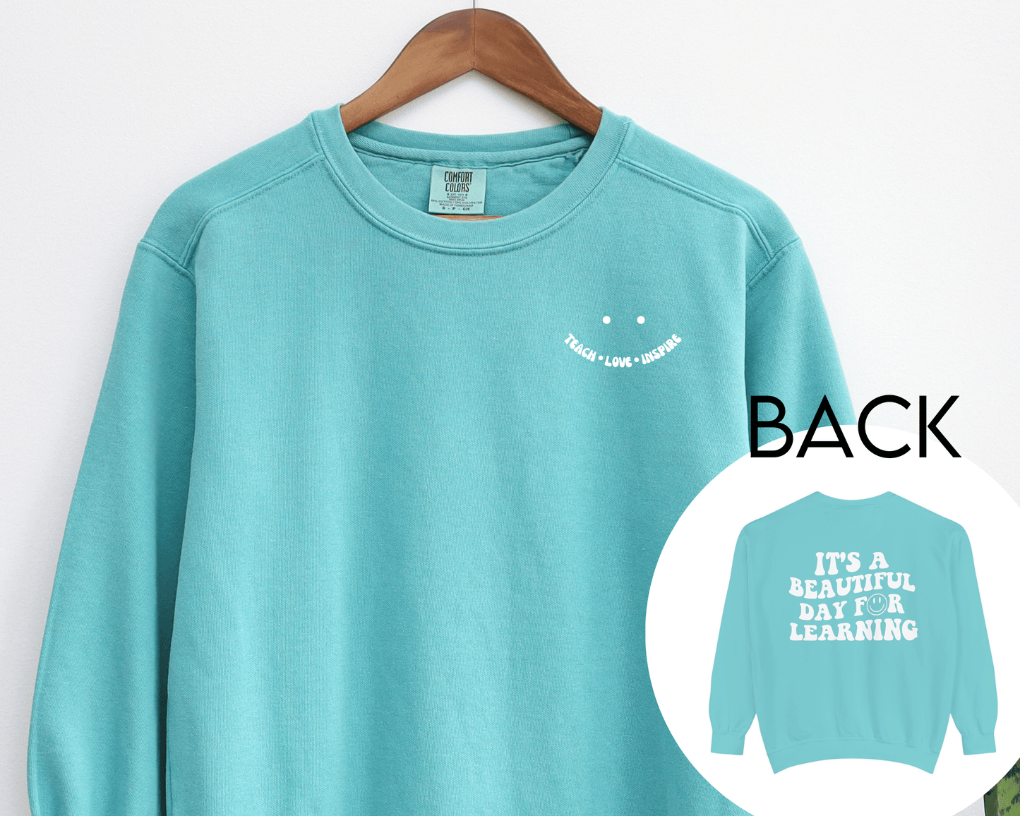 Teacher Sweatshirt - Comfort Colors Crewneck - BentleyBlueCo
