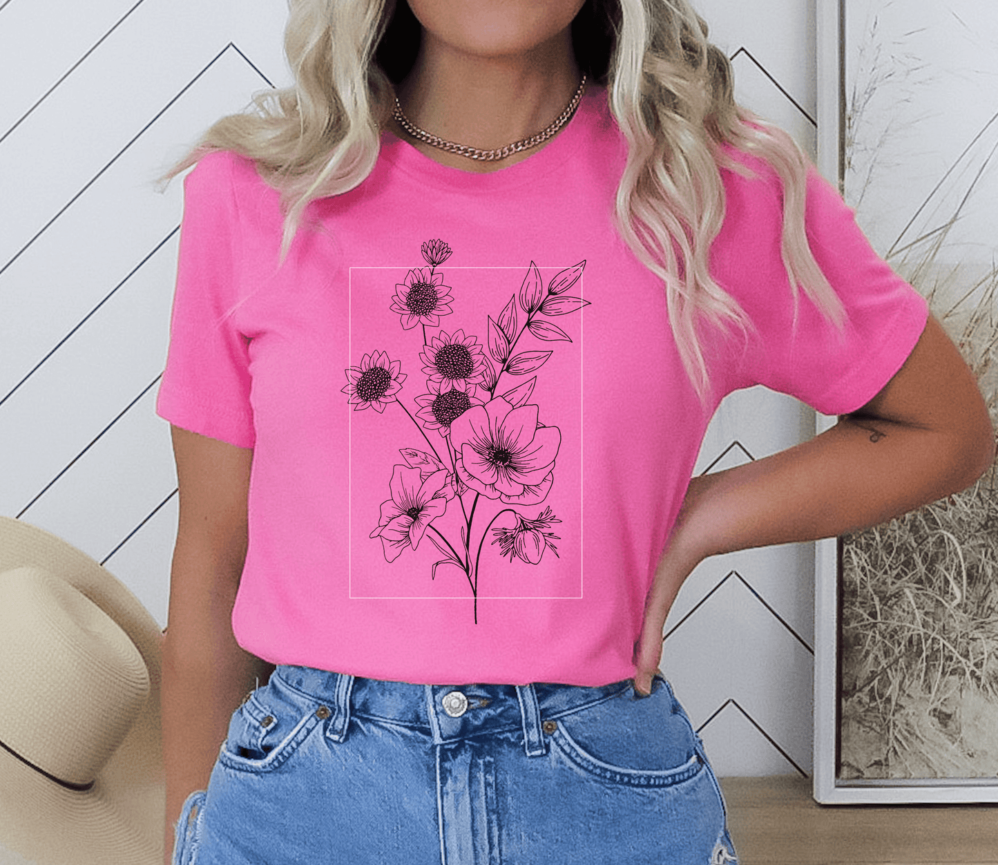 Minimalist Floral Bouquet Shirt - BentleyBlueCo