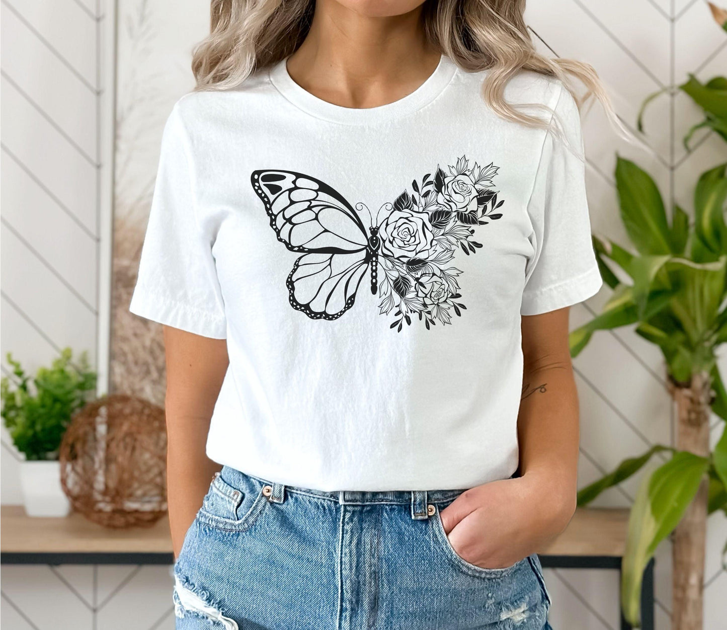 Floral Butterfly Shirt - BentleyBlueCo