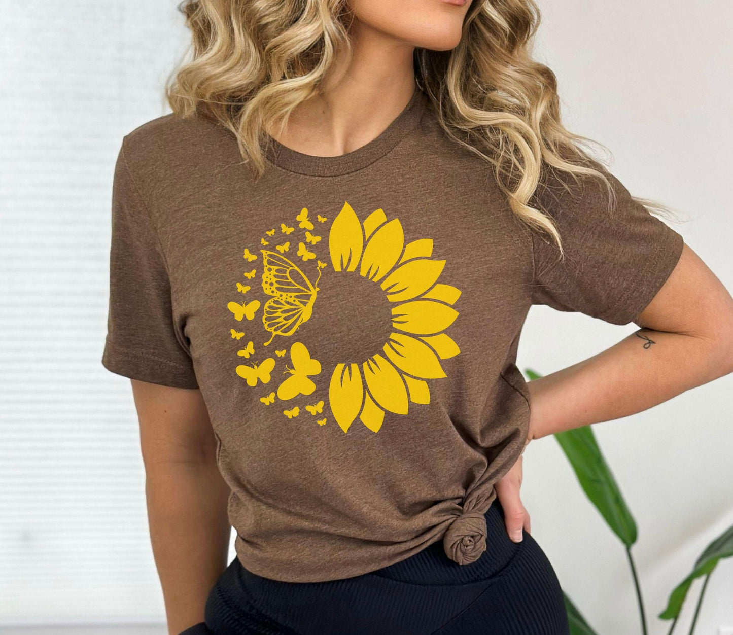Sunflower & Butterflies Shirt - BentleyBlueCo