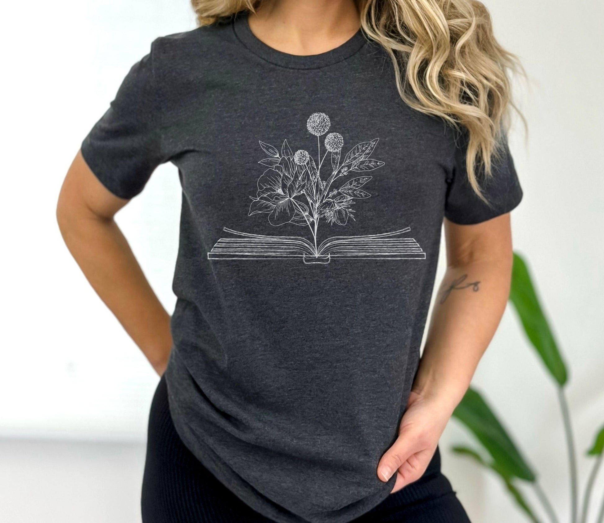 Wildflower Book T-shirt - BentleyBlueCo