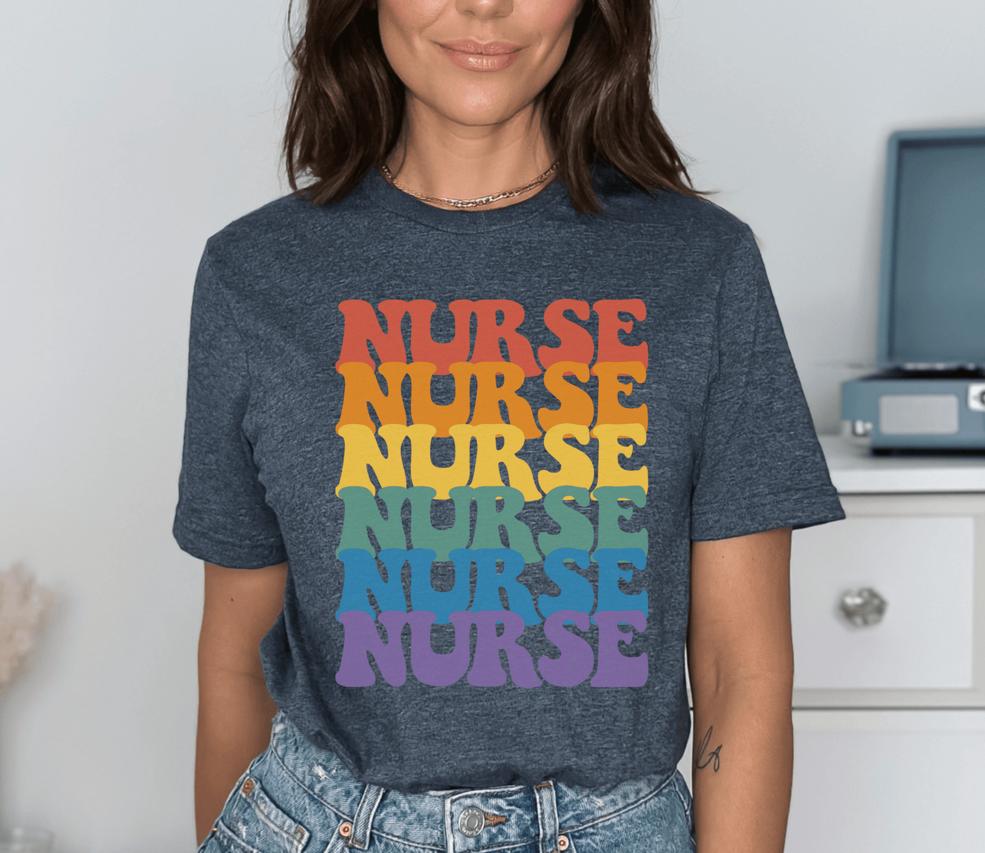 Rainbow Nurse T-shirt - BentleyBlueCo