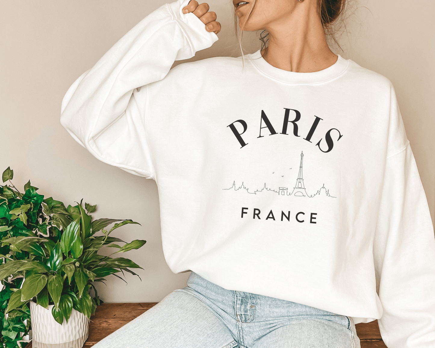 Paris France Crewneck - BentleyBlueCo