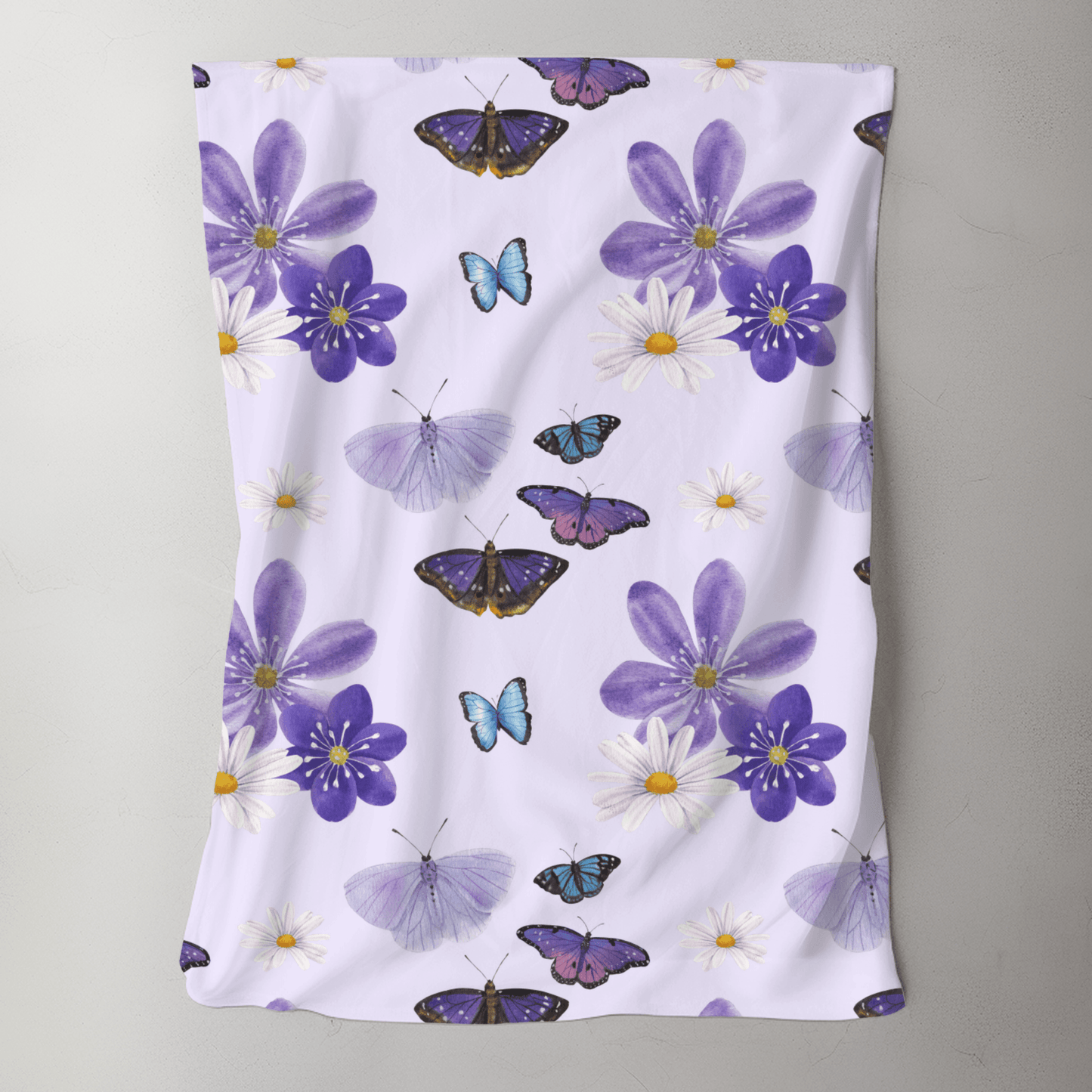 Purple Butterfly Print Blanket - BentleyBlueCo