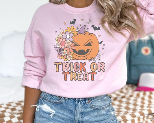 Trick or Treat Pumpkin Crewneck - BentleyBlueCo