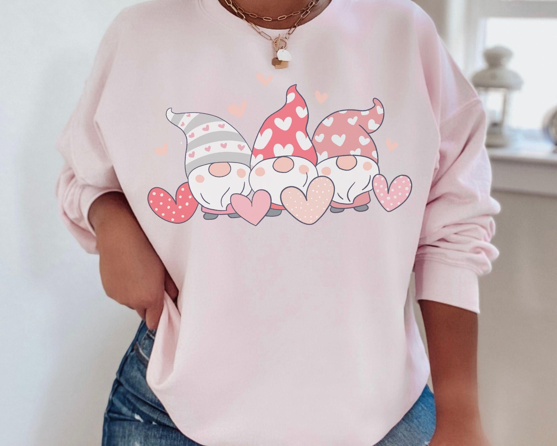 Valentine Gnome Crewneck - BentleyBlueCo